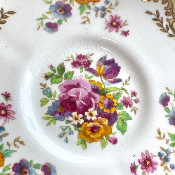Vintage Lorraine Tuscan Fine English Bone China Small Plate Replacement Piece - Picture 4 of 11